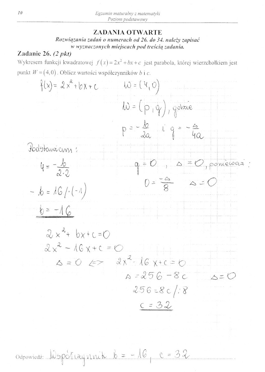 Matura 2015: Matematyka (ARKUSZE, ODPOWIEDZI z poprzedniego...