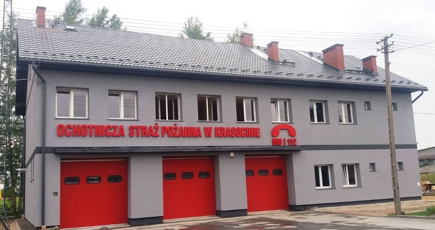 Tak prezentuje się budynek strażackiej remizy w Krasocinie...