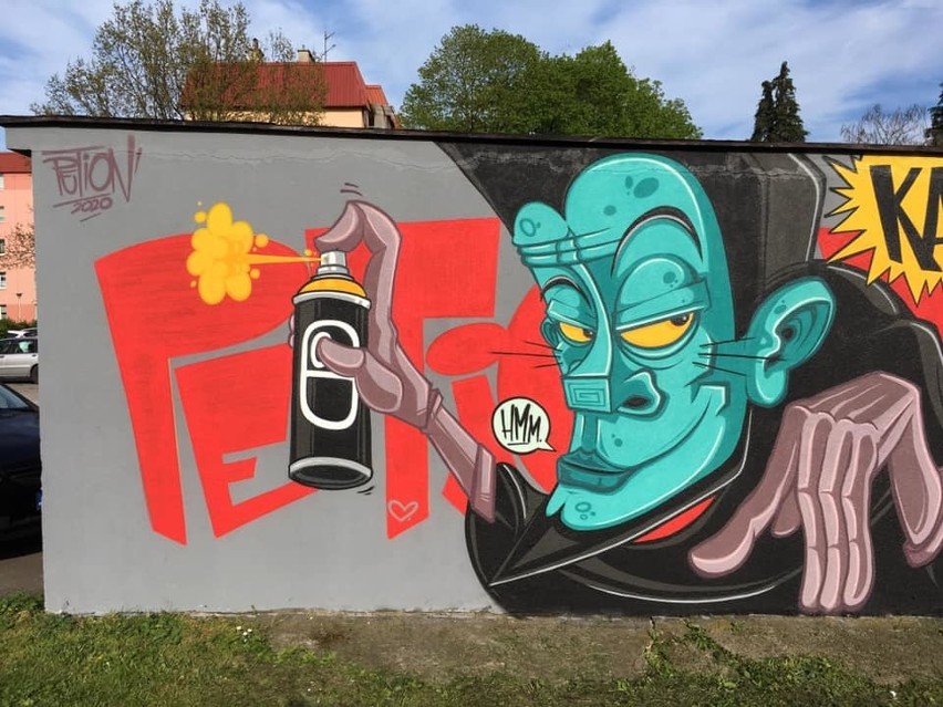 Murale Petiona w Kluczborku