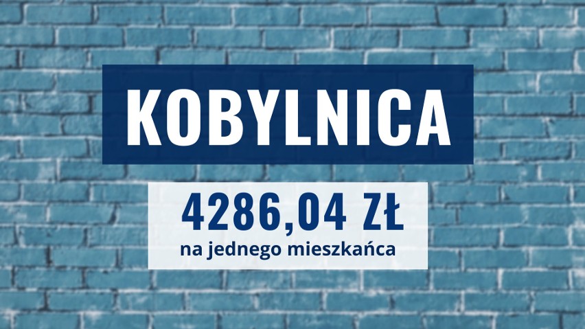 W gminie Kobylnica na jednego mieszkańca przypada 4286,04...