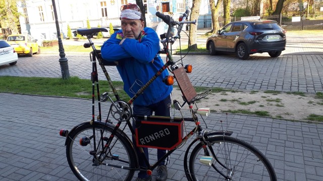 Ryszard Wermiński z Zielonej Góry jest konstruktorem niezwykłego roweru