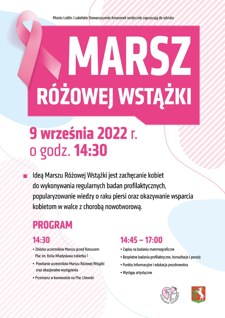 Lublin. „Marsz Różowej Wstążki” przejdzie deptakiem Krakowskiego Przedmieścia
