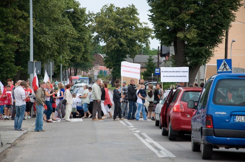 Protest mieszkańców Lęborka