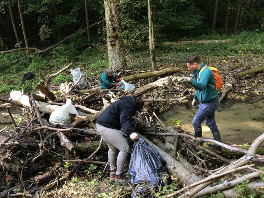 Mieszkańcy i miłośnicy przyrody sprzątają Dolinę Racławki. Czyszczą rzekę, zbierają śmieci