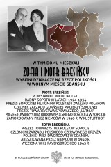 Uroczystość odsłonięcia tablicy upamiętniającej Zofię i Piotra Bresińskich w Sopocie