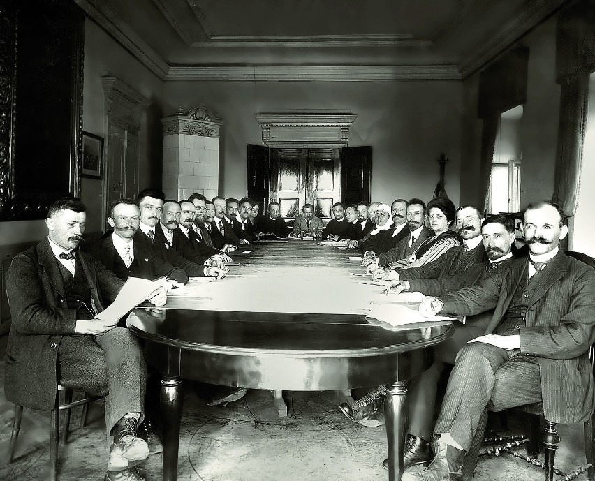 Rok 1918, członkowie Rady Narodowej Księstwa Cieszyńskiego.