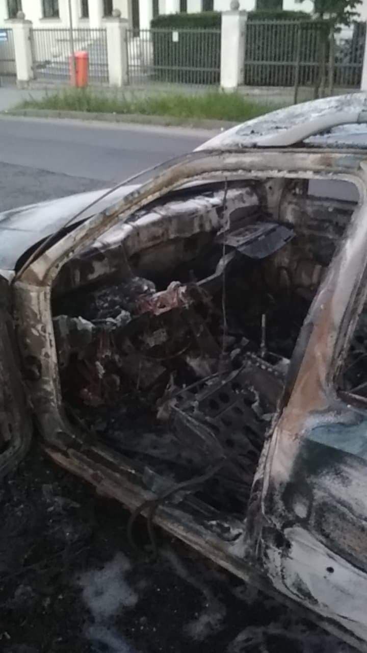 Pożar auta przy ul. Bydgoskiej