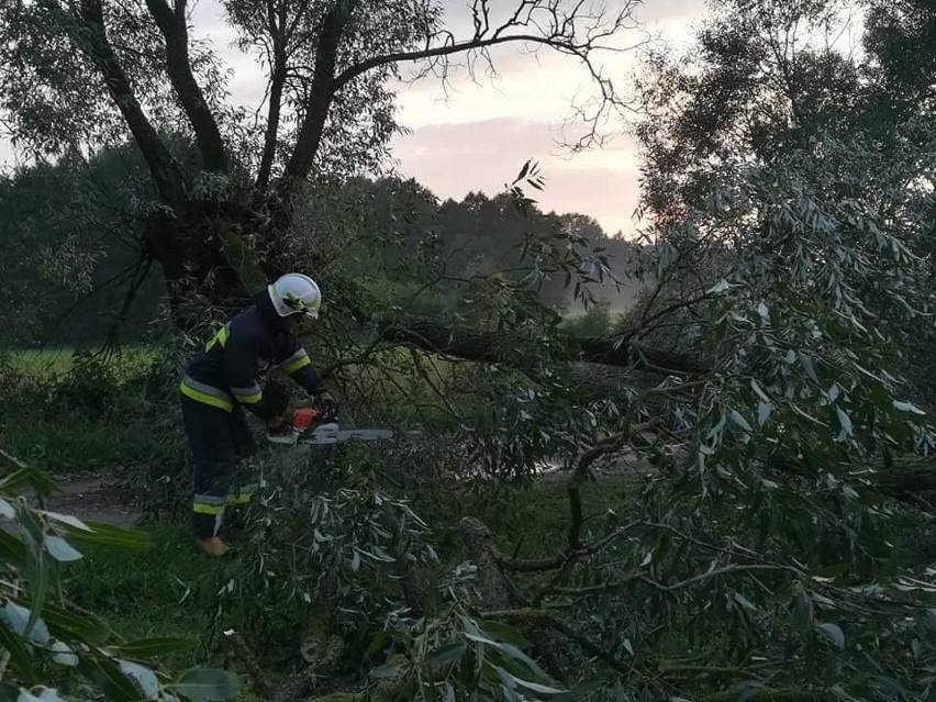 Burze w Podlaskiem 14.08.2018: Zerwane dachy, powalone drzewa, ponad 200 interwencji straży pożarnej [ZDJĘCIA]