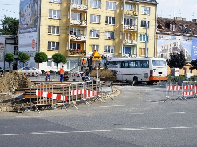 Remont ronda Jagiellonów idzie szybciej niż zakładano