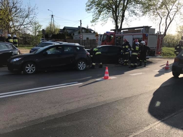 Fasty. Wypadek na skrzyżowaniu ulicy Szosa Knyszyńska z...