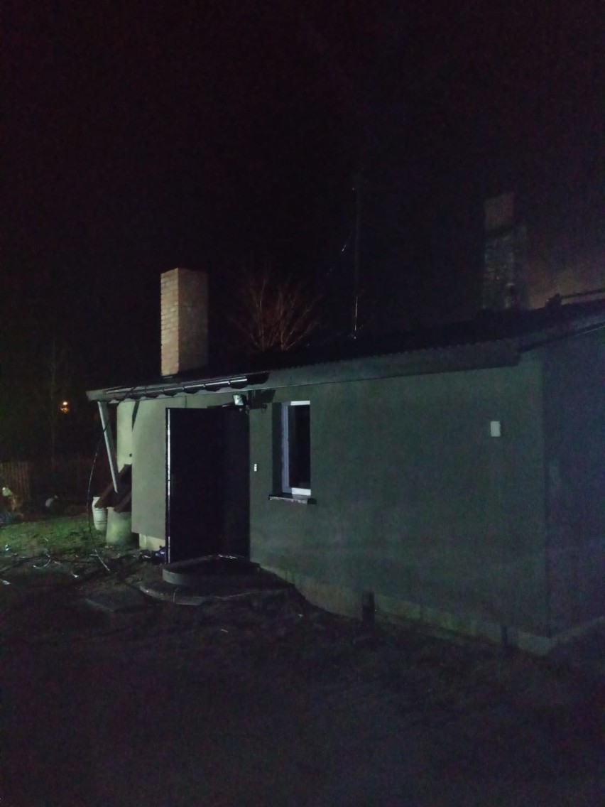 Na miejscu pożaru w Sulborowicach