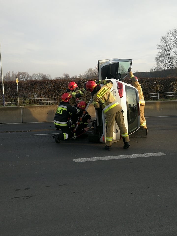 Wypadek na Kamieńskiego w Krakowie