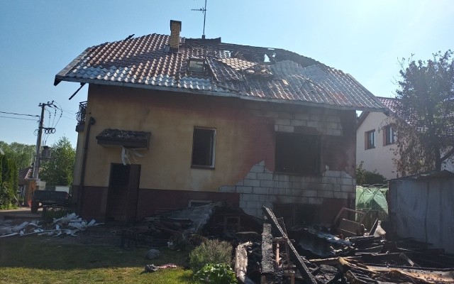 Spalony dom w Krupnikach