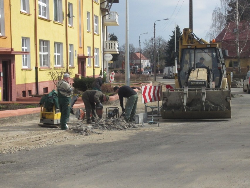 Remonty ulic w Koszalinie.