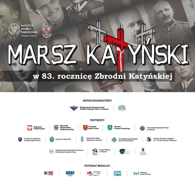 W Kielcach odbędzie się 8. Marsz Katyński. W taki sposób kielczanie upamiętnią ofiary Zbrodni Katyńskiej. Sprawdź program