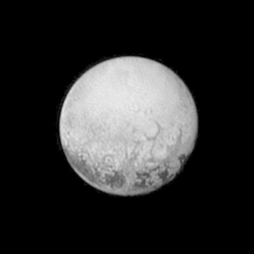Pluton - zdjęcie zrobione przez sondę New Horizons 11 lipca...