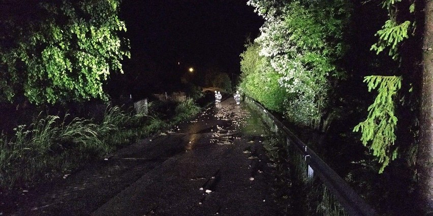 Nocna nawałnica nad Jeziorem Czorsztyńskim. Doszło do lokalnych podtopień