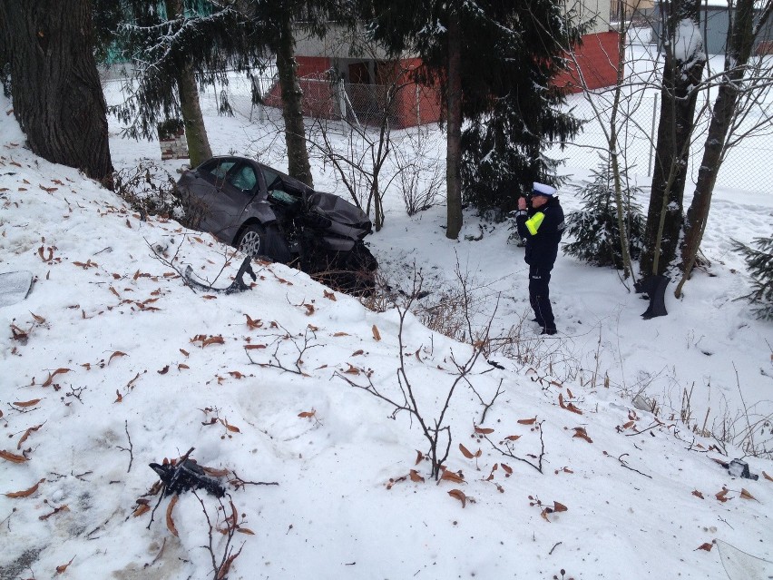 Wypadek w Ciężkowicach.