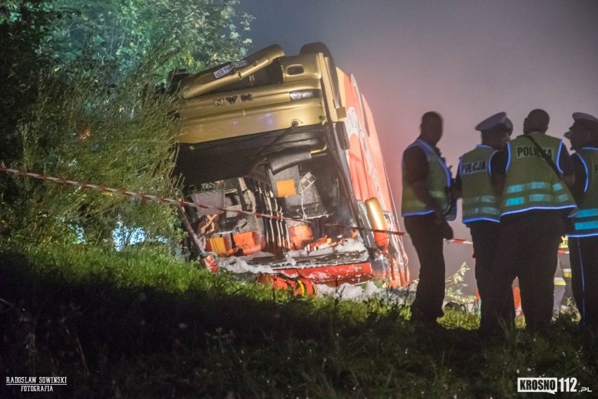 Podkarpacie. Tragiczny wypadek autobusu w Leszczawie Dolnej,...