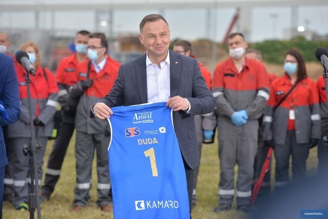Andrzej Duda złożył gratulacje koszykarzom Anwilu Włocławek.