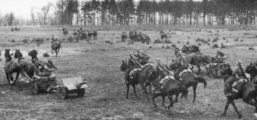 Polscy żołnierze w trakcie Bitwy nad Bzurą