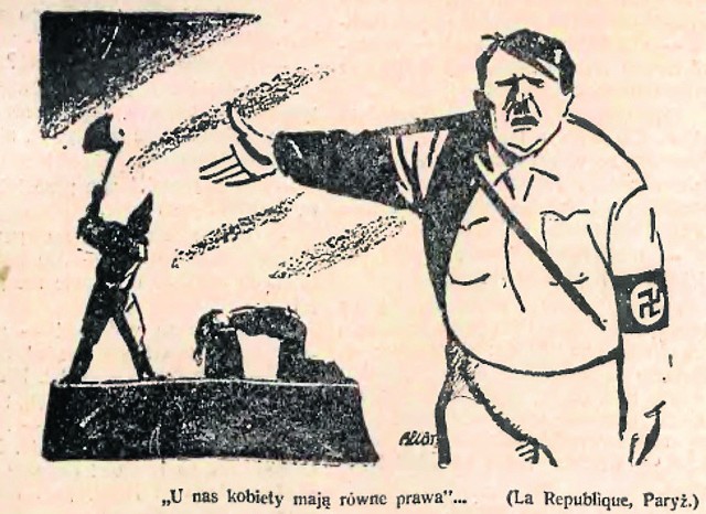 Ten rysunek zamieszczony  w śląskiej „Polonii” stał się pretekstem do ukarania redakcji za naruszanie dobrego imienia  Adolfa Hitlera. Był to wstyd dla polskiego sądownictwa.