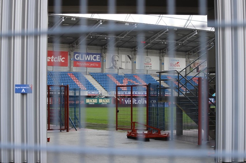 Stadion Piasta Gliwice jest zamknięty i czeka na wznowienie...