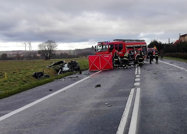 Śmiertelny wypadek w okolicy Niemicy (gm. Malechowo), 13.11.2017