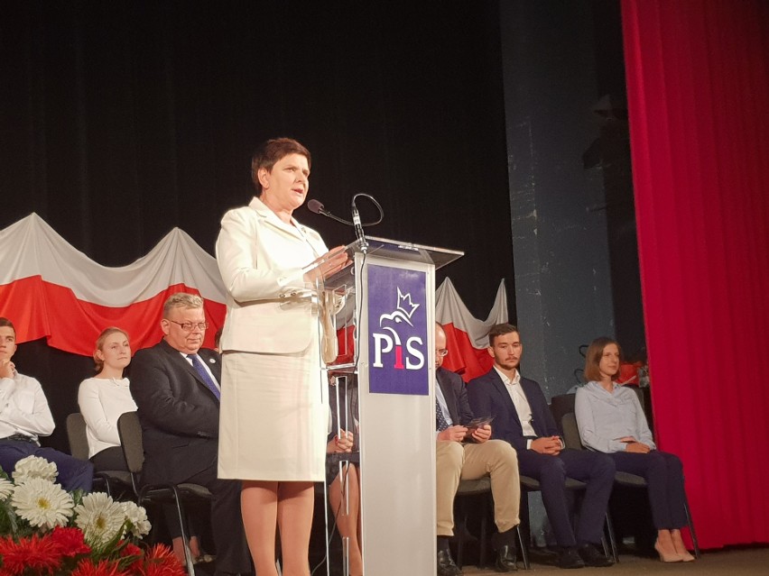 Wybory samorządowe 2018. Premier Beata Szydło na spotkaniu...