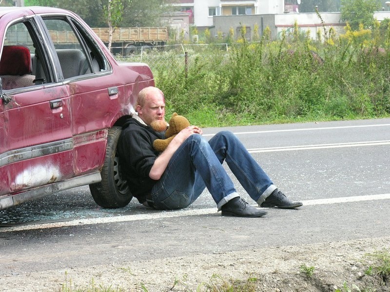 Na obwodnicy Brzegu drogowcy zainscenizowali wypadek z...