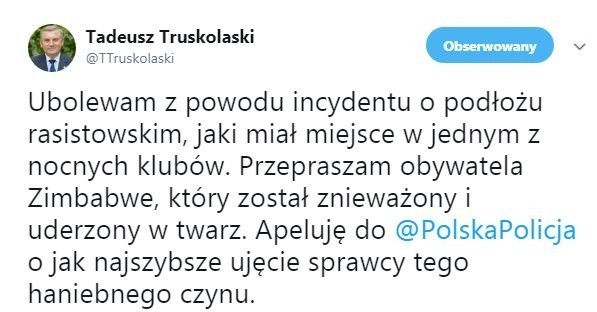 Białystok. Atak na 21-letniego obcokrajowca z Zimbabwe w...