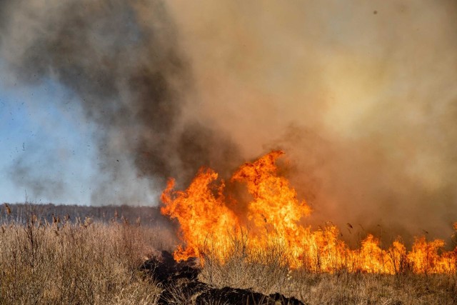 Gaszenie pożaru w Biebrzańskim Parku Narodowym trwało tydzień od 19.04.2020 do 26.04.2020.