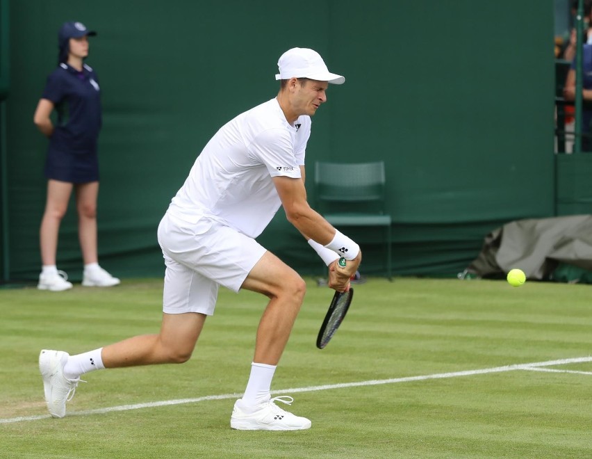 Hubert Hurkacz na trawie Wimbledonu