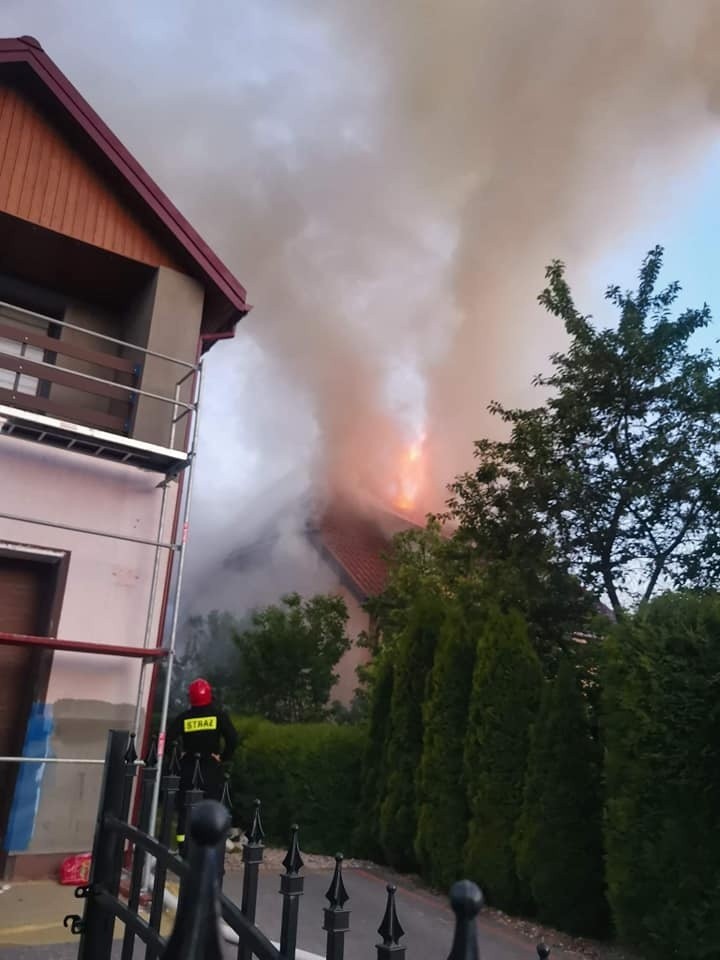 Pożar domu w Krupnikach