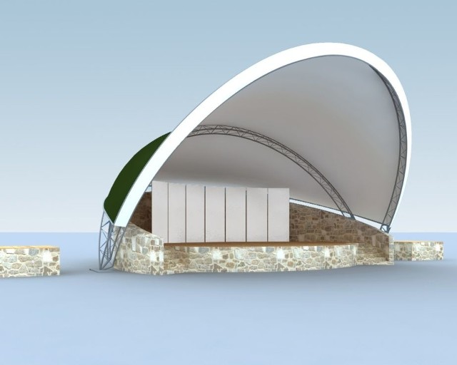 Tak wedle koncepcji architektonicznej będzie wyglądała muszla koncertowa w radomskim parku Kościuszki.