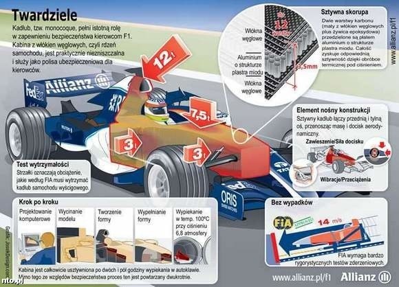 Zabezpieczenia bolidu w F1.