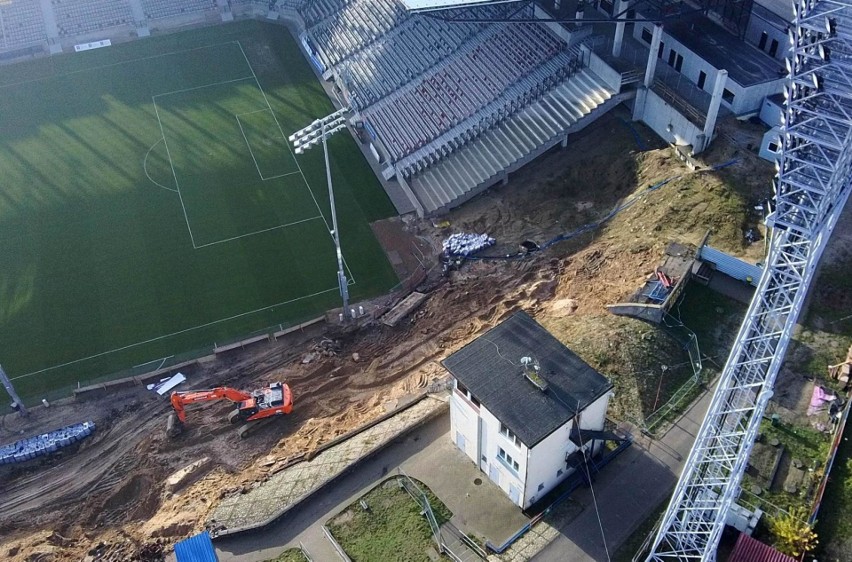 Stadion Pogoni - stan prac 15-17 listopada 2020.