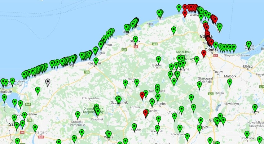 Sinice w Bałtyku 1 sierpnia 2018 AKTUALIZACJA Mapa online....