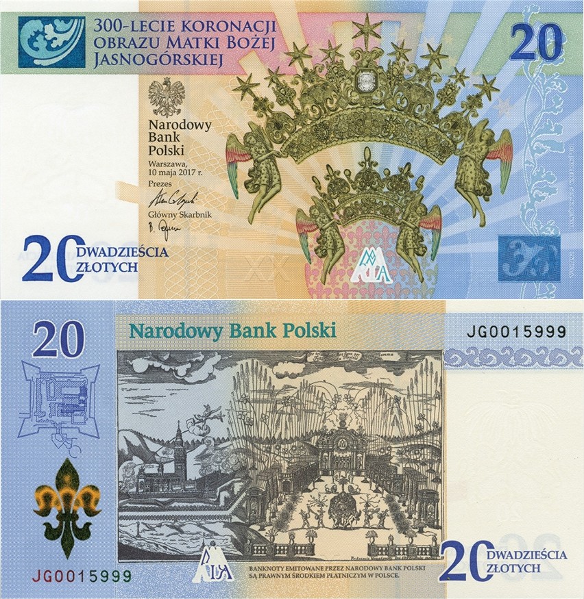 Banknot z okazji 300-lecia koronacji Obrazu Matki Bożej...