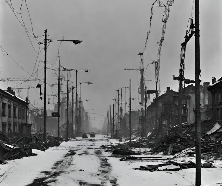 Jak będą wyglądać Katowice po apokalipsie? Zobaczcie obrazy wygenerowane przez AI