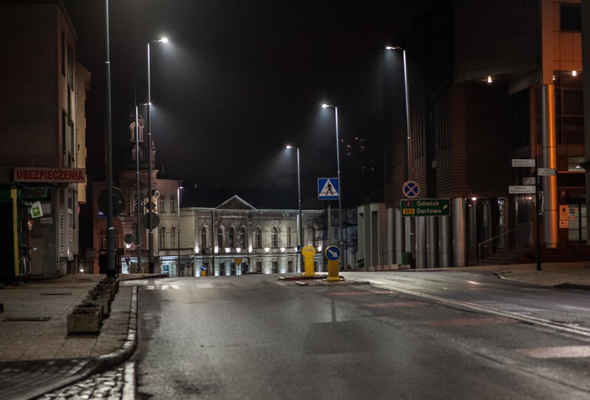 Sylwestrowa noc w Koszalinie w czasie pandemii koronawirusa.