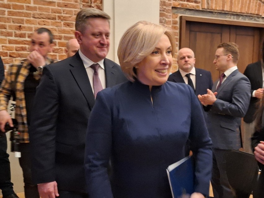 Wicepremier Ukrainy Iryna Wereszczuk oraz ambasador Ukrainy...