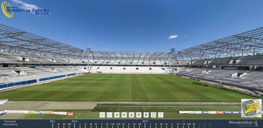 Budowa stadionu w Zabrzu - lipiec 2013