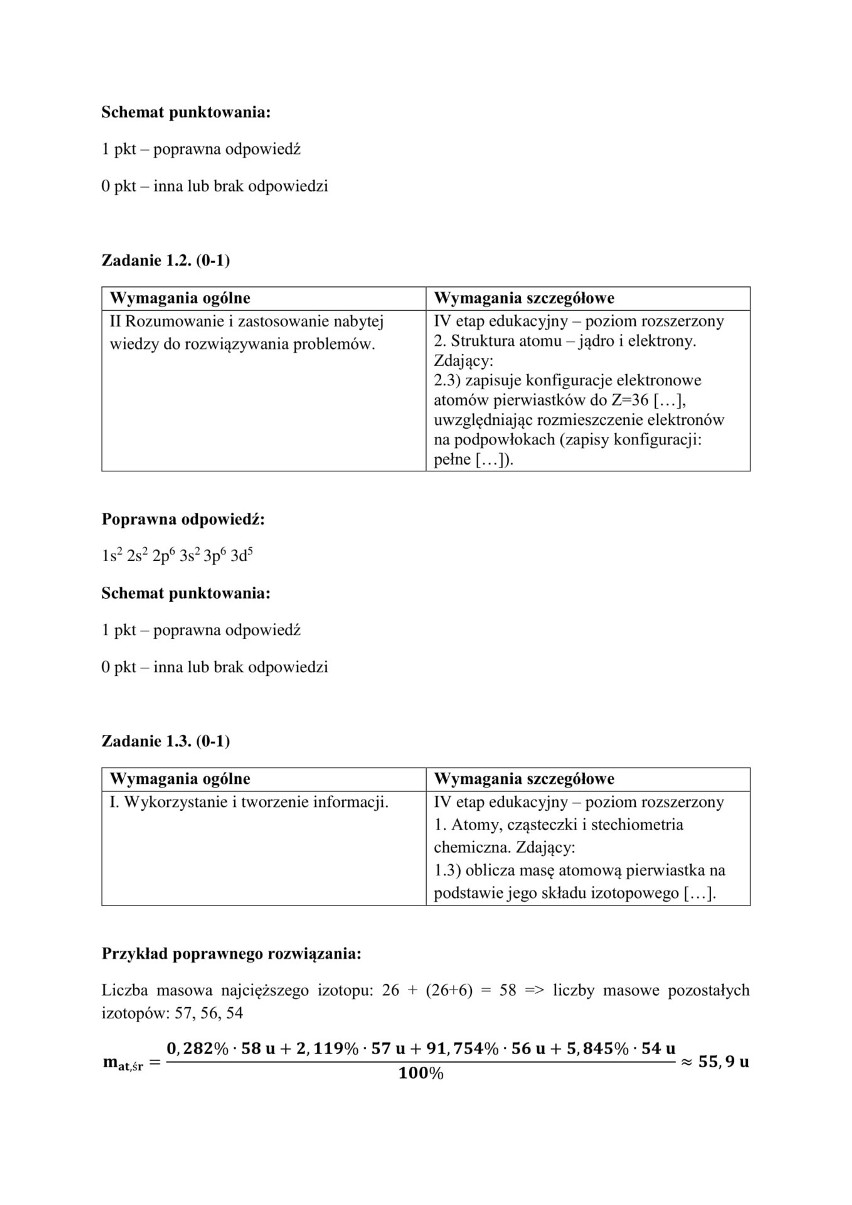 Matura z chemii 2018 r. z Wydziałem Chemii Uniwersytetu Jagiellońskiego [ODPOWIEDZI] 