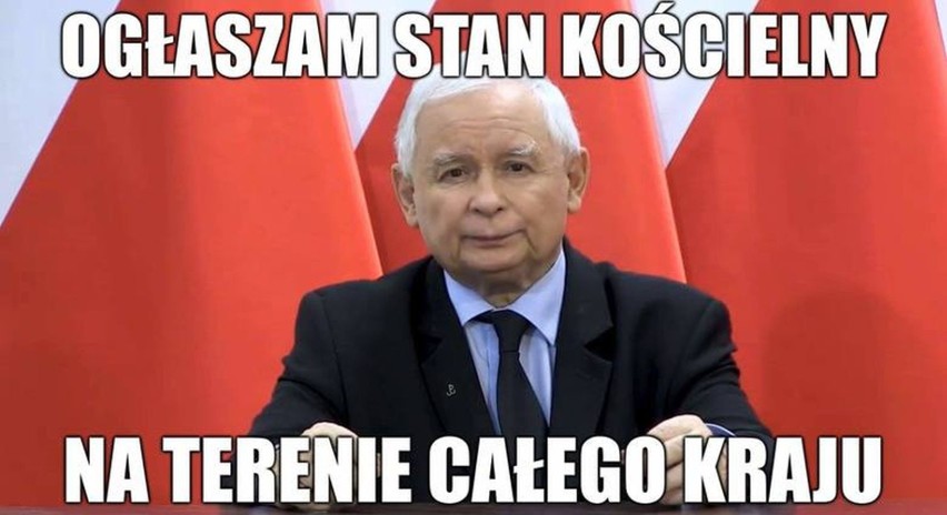 Jarosław Kaczyński ogłasza stan kościelny MEMY. Internauci...