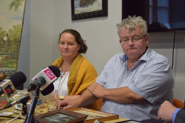 Beata i Jacek Jabubiec na konferencji w muzeum