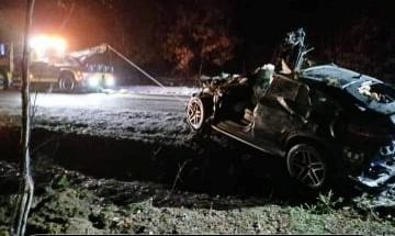 Tragiczny wypadek na 209. Aż trudno rozpoznać markę...