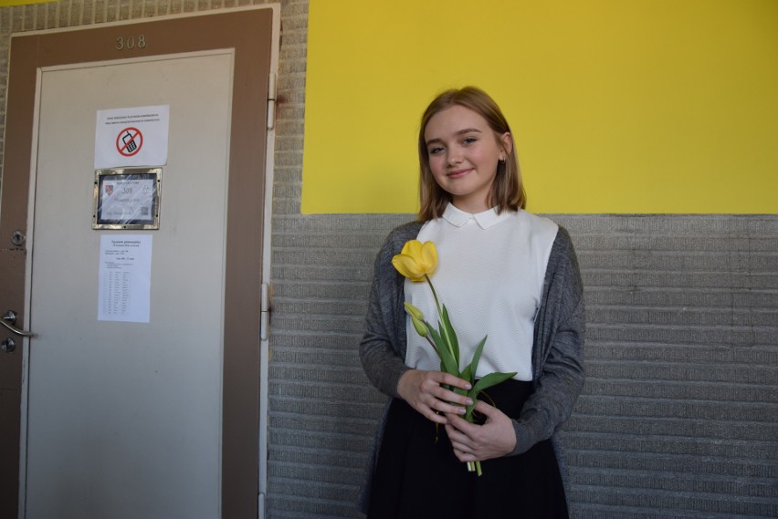 Gimnazjaliści ze "Słowaka" tuż przed startem egzaminu