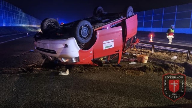 Wypadek na A4 koło Brzeska, zderzyły się dwa busy przewożące 11 Ukraińców