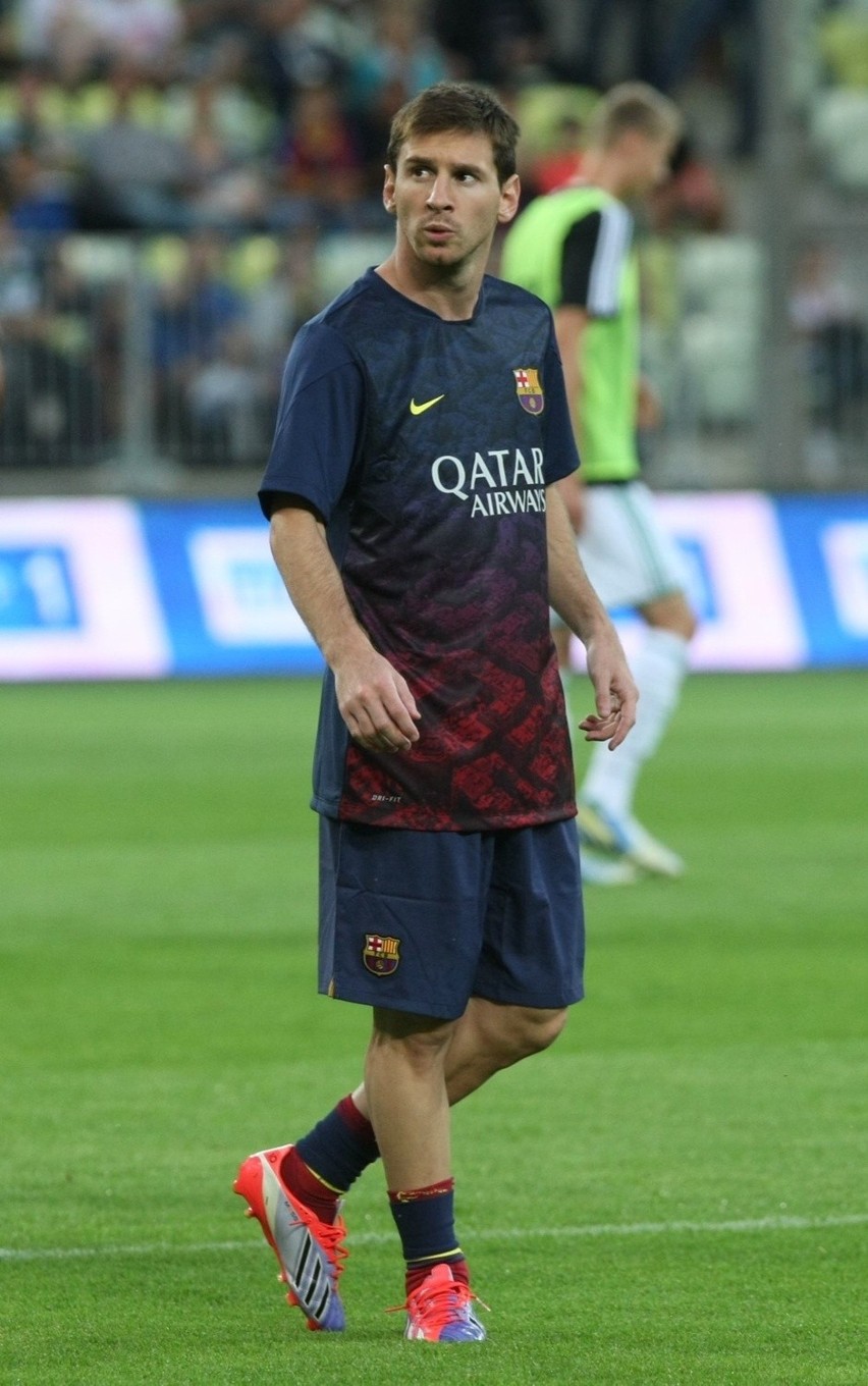 30.07.2013. gdansk nz leo messi.. mecz fc barcelona  vs...